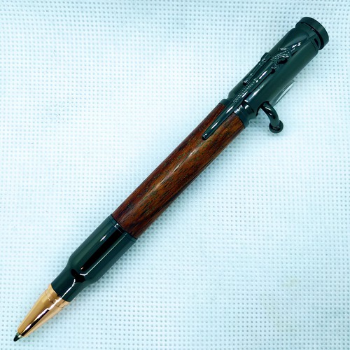 Ручка шариковая WoodMaster Military Gun Metal Rosewood